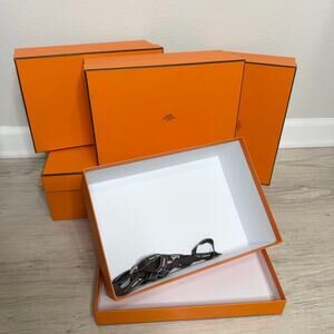 Hermes Empty Shoes Boxes with ribbons